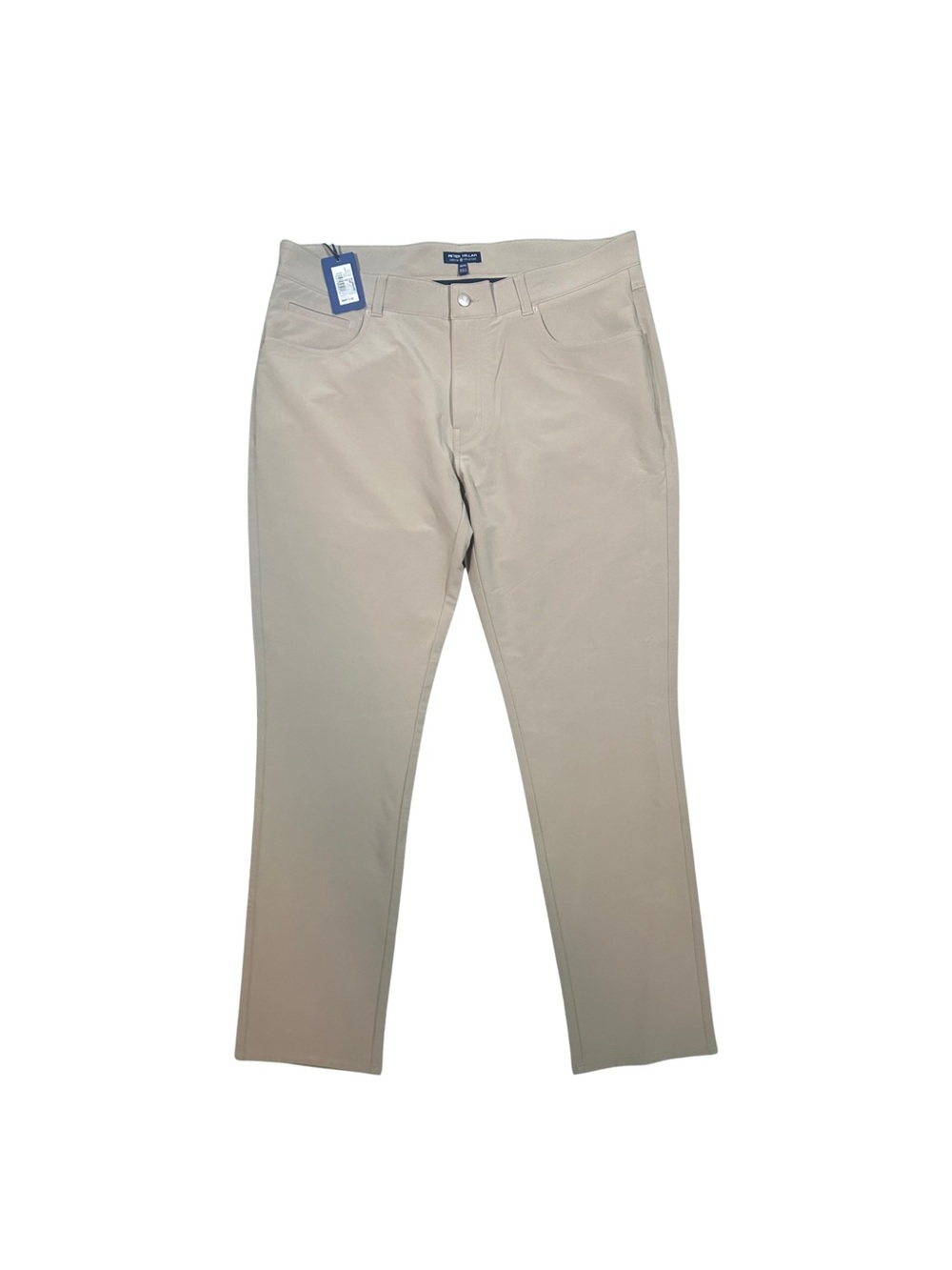Peter Millar Dark Gray/Beige Kirk Performance Five-Pocket Pants 38x32 Golf Chino